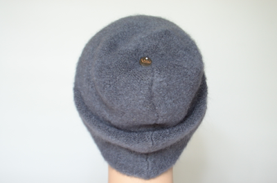 Вицио шапка италия темно - серая мохеровая Vizio 6945