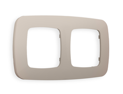 Рамка 2-я Серо-бежевый матовый, коллекция ECTA - Ambrella Volt - OMEGA