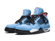 Nike Air Jordan Retro 4 ‘CACTUS JACK’ (Синие) сзади