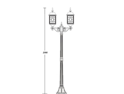 Садово-парковые фонари LONDON  2-S-08 (195см)