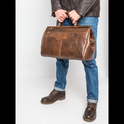 Кожаный саквояж Altamura Premium brown (арт. 4025-63)