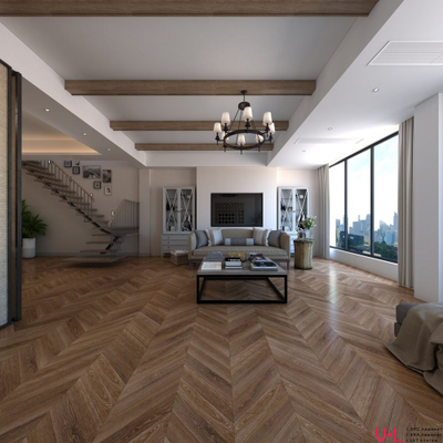 Кварцвиниловая плитка Damy Floor Chevron LVT Шайо DF07-Ch-LVT 43 класс толщина 2.5 мм с фаской клеевая 3.048 м2
