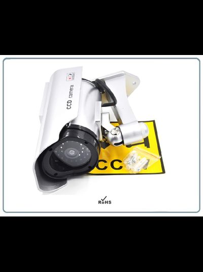 DE/SK2200 Муляж уличной видеокамеры. Отсек для 2  аккумуляторов (тип АА) + солнечная панель