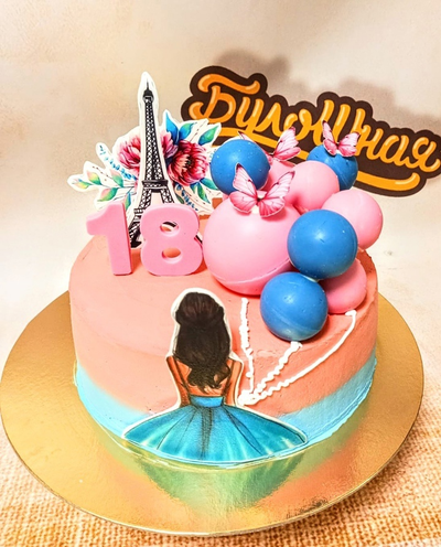 Оформление торта шоколадными шарами