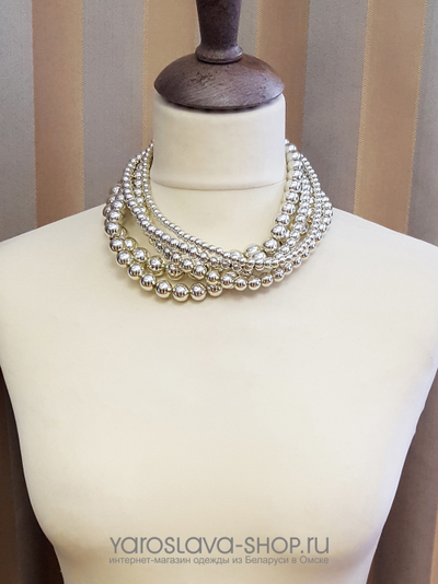 Бусы из золотых бусин