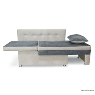 Кушетка Лилия, Серая/Слоновая кость Левая