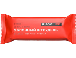 Батончик орехово-фруктовый "Яблочный штрудель", 47г (R.A.W.LIFE)