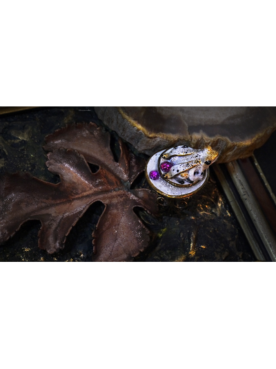 Кольцо с лягушкой &quot;Двойняшка Кваквази&quot;, реплика Дневного Светлячка