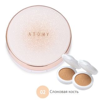 Кушон Атоми с золотом и коллагеном SPF 45+/PA+++ Цвет слоновой кости