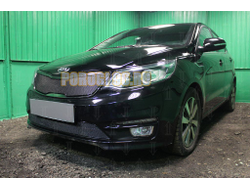 Защита радиатора KIA RIO 2015-2017 black низ PREMIUM