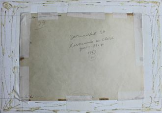 "Хижины на сваях" бумага фломастер Зачиняев В.Н. 1963 год
