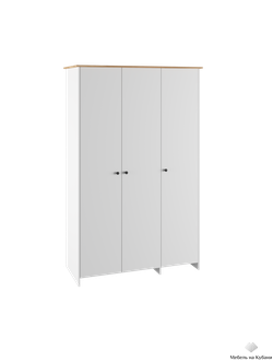 Теодора Шкаф 3Д Белый/Дуб крафт