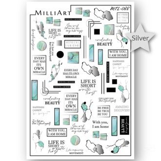 Слайдер-дизайн MilliArt Nails Металл MTL-088