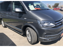 Защита  штатного порога труба d60 для  Volkswagen T5 Caravelle (2009-2015)