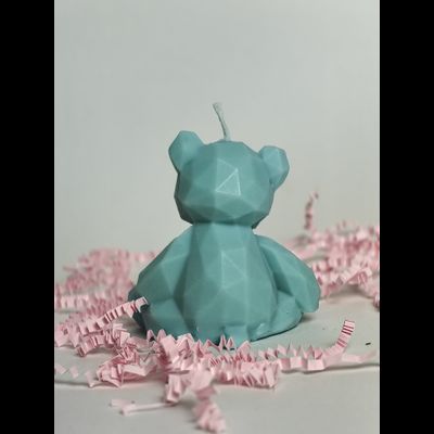 Свеча "Мишка геометрия" Мята