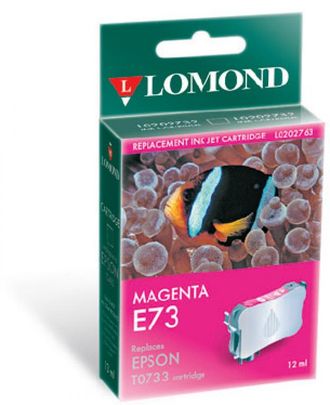 Картридж для принтера Epson, Lomonnd E73 Magenta, Пурпурный, 12мл, Пигментные чернила