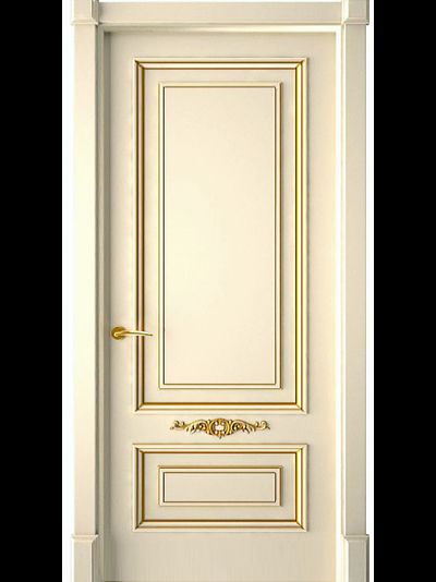 Дверь Монарх с патиной золото