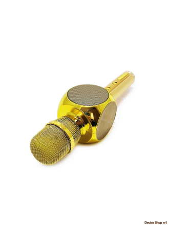 Красивый караоке-микрофон YS-63 gold+ПОДАРОК