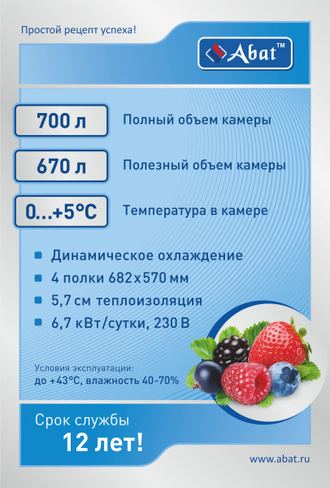 Шкаф холодильный ШХс-0,7-03 нерж.