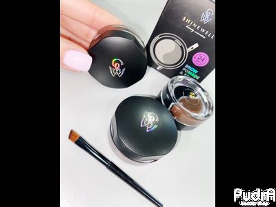 Shinewell Помада для бровей двойная с кистью, тон  01