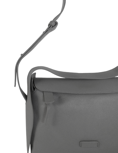 (АРТИКУЛ: 10010/7) СУМКА ЖЕНСКАЯ, НЕБОЛЬШАЯ, НАТУРАЛЬНАЯ КОЖА, СЕРАЯ, С ПЛЕЧЕВЫМ РЕМНЕМ