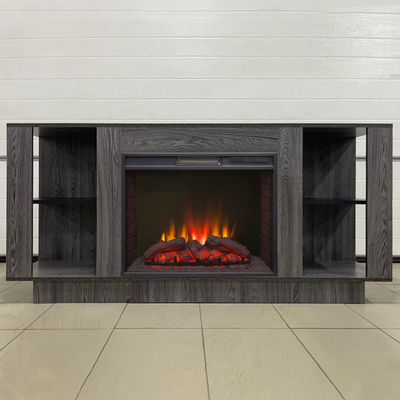 электрокамин с полками