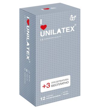 Презервативы с точками Unilatex Dotted - 12 шт. + 3 шт. в подарок Производитель: Unilatex, Испания