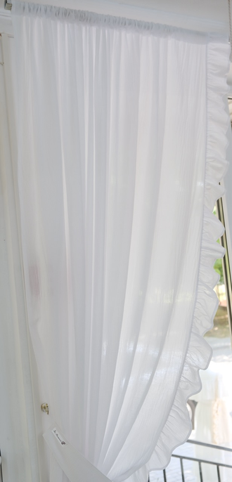 Штора с оборкой по краю