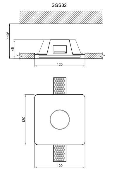 Гипсовый светильник SGS32