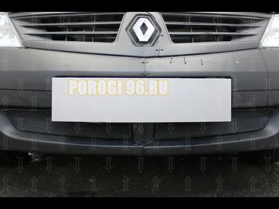 Защита радиатора Renault Logan 2004-2009 black низ