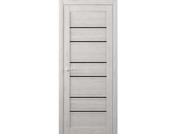 Межкомнатная дверь Teхас жемчужный с черными стеклами