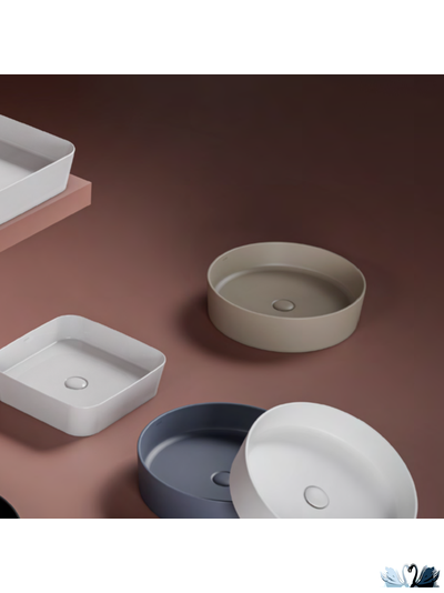 Раковина Creavit Loop LP145-00CM00E-0000 Cappucino Mat LP145, бежевая матовая, диаметром 45 см