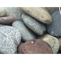 Галька плоская цветная речная, фракция 50-100 мм