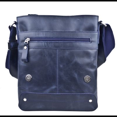 Кожаная мужская сумка Melazzo Premium blue (арт. 5073-19)