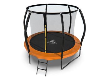 Уличный батут DFC TRAMPOLINE KENGOO II 8FT (2,44 метра) с внутренней сеткой и лестницей