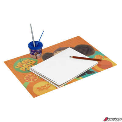 Клеенка для уроков труда Мульти-Пульти "Чебурашка", 35*50см, ПВХ. ЧБ_53517