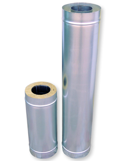 Сэндвич-труба 1 метр (внутри нерж. AISI 304 1мм)