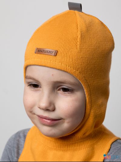 Шапка-шлем 23301-01 х/б подклад, горчичный 48-50