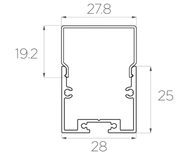 Алюминиевый профиль 4L-2825-S ANOD