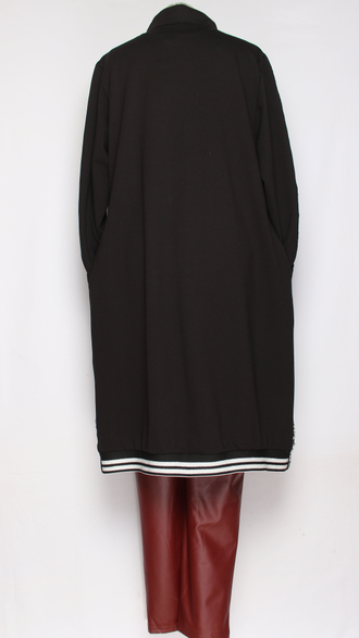 Платье "Лампасы молния" чёрное р.56