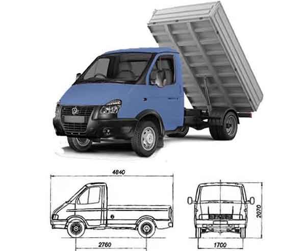ГАЗ 23107 Соболь самосвал 
