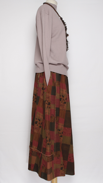 ЮБКА "Квадраты винтажная" розовая до р.52