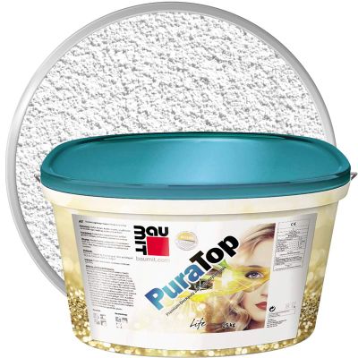 Штукатурка декоративная акрилатная премиум-класса BAUMIT PuraTop Белая база Шуба 1,5 мм 25 кг