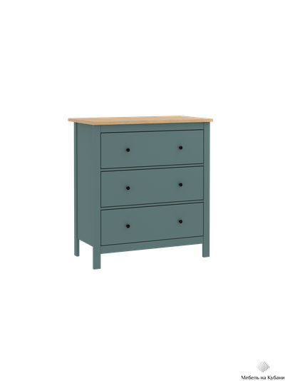 2.08.02.020.6 САГА комод 3 ящика темно-бирюзовый