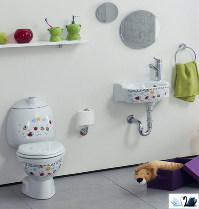 Раковина Creavit Cocuk CK035-00CB00E-FF00 380 х 300 мм с детским декором