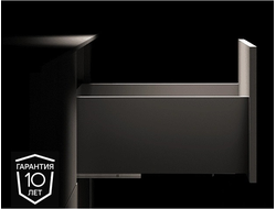 Ящик с тонкими боковинами и доводчиком H=203мм NL=450мм в цвете ГРАФИТ LineBox (12.0049) AQ *