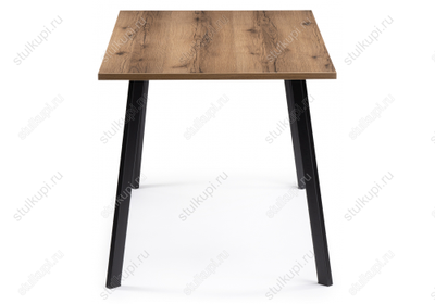 Стол Тринити Лофт 120 25 мм дуб делано темный / черный матовый