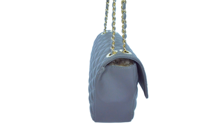 Женская серая сумка кожа