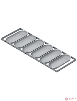 Форма хлебная Батонница 6(270 х 115 х 30 мм) с ручками