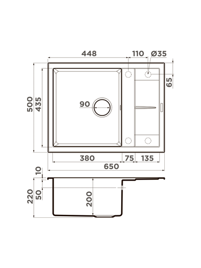 Мойка OMOIKIRI SUMI 65-PL